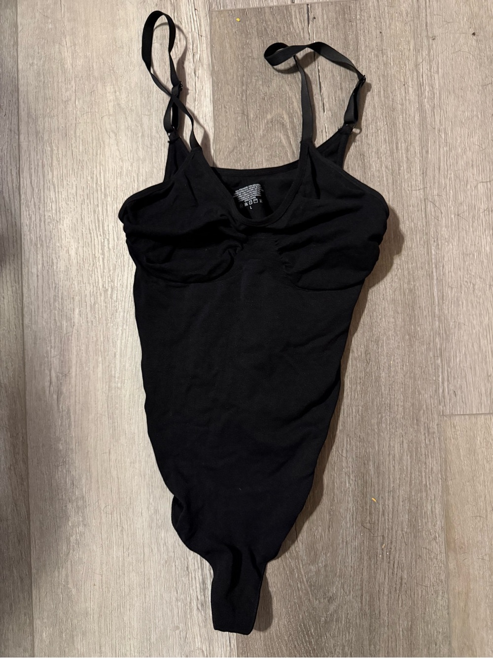 Black Women's Seamless Bodysuit Thong - Classic Comfort never worn